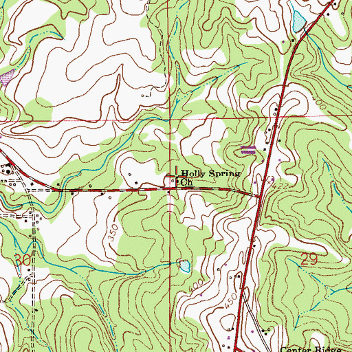Topographic Map of Holly Spring Church, AL