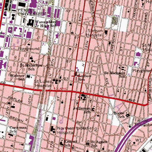 Topographic Map of Ludlow, PA