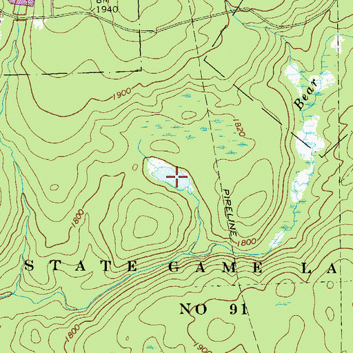 Topographic Map of Kiel lake, PA