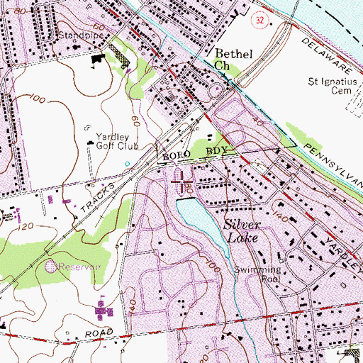 Topographic Map of Little Silver Lake, PA
