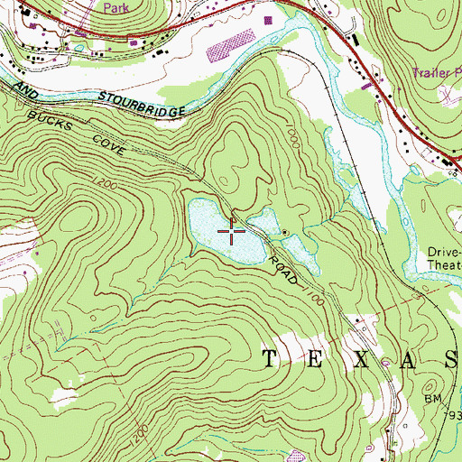 Topographic Map of Bucks Cove Lake, PA