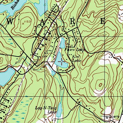 Topographic Map of Kiel Lake, PA