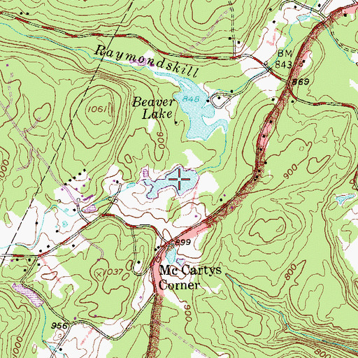 Topographic Map of Fairview Lake, PA