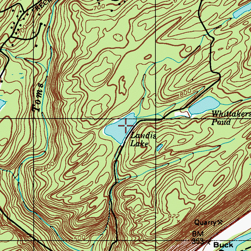 Topographic Map of Landis Lake, PA