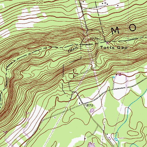 Topographic Map of Stoefflet Pond, PA