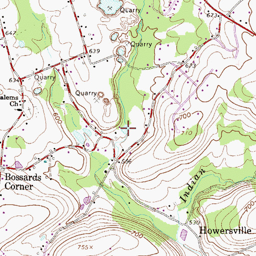 Topographic Map of Indianola Lake, PA