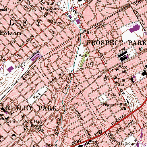 Topographic Map of Thirteenth Avenue Lake, PA