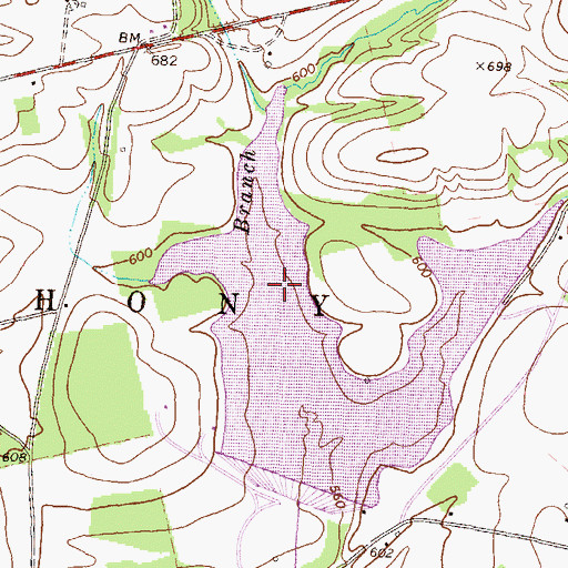 Topographic Map of Goose Cove, PA