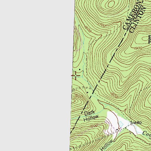 Topographic Map of Cook Run, PA