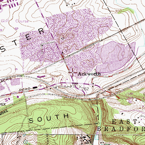 Topographic Map of Ackworth, PA