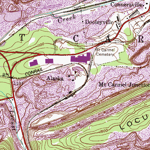 Topographic Map of Alaska, PA