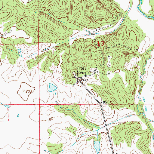 Topographic Map of Holt Cemetery, AL