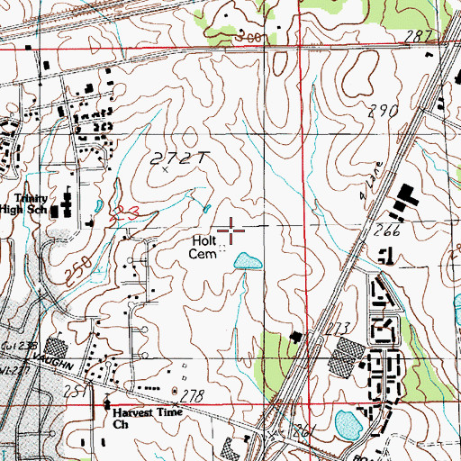 Topographic Map of Holt Cemetery, AL