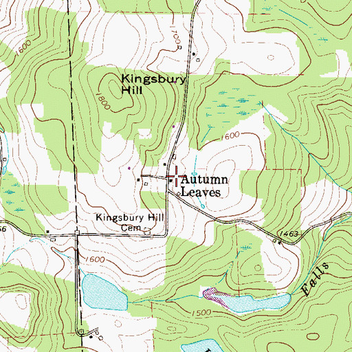 Topographic Map of Autumn Leaves, PA