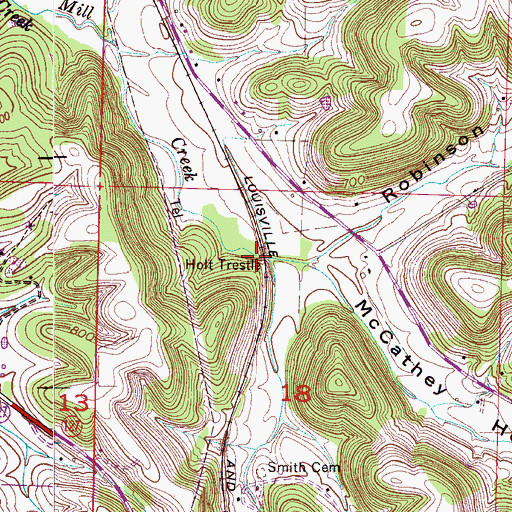 Topographic Map of Holt Trestle, AL