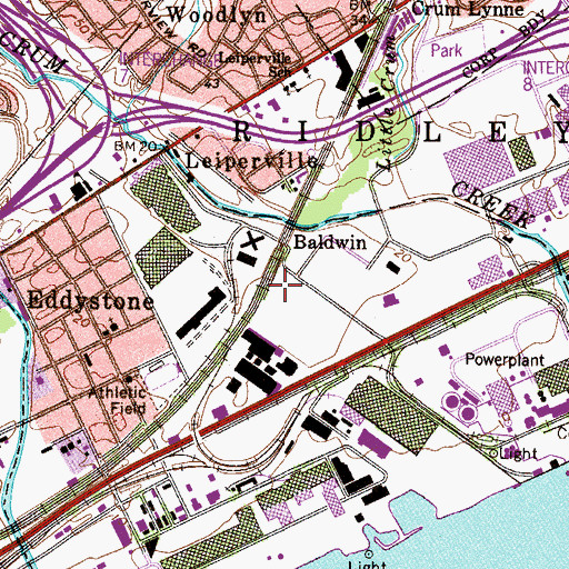 Topographic Map of Baldwin, PA