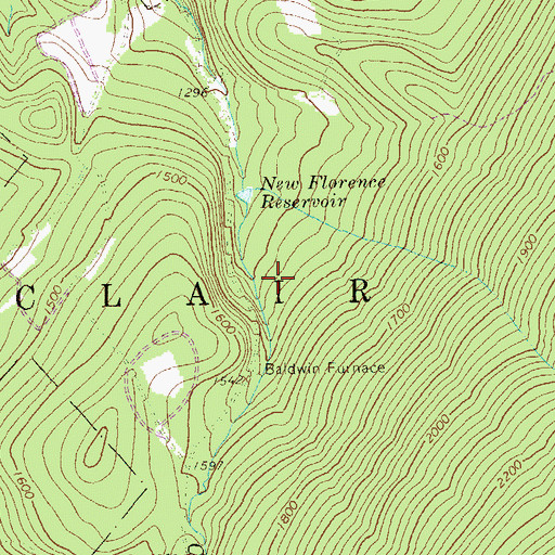 Topographic Map of Baldwin Furnace, PA