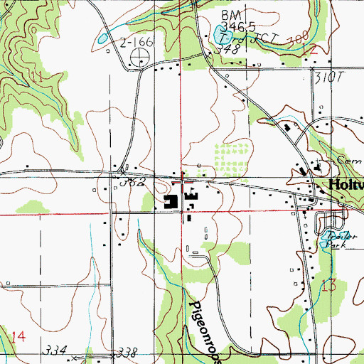Topographic Map of Holtville, AL