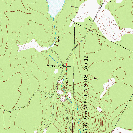Topographic Map of Barclay, PA