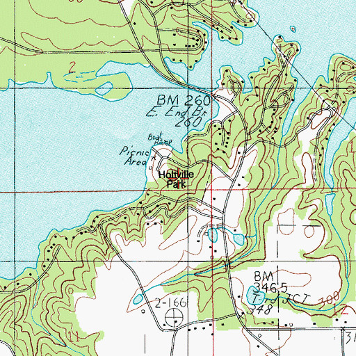 Topographic Map of Holtville Park, AL