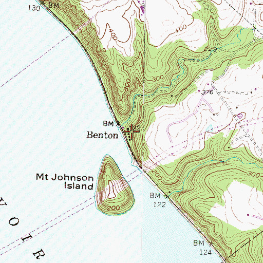Topographic Map of Benton, PA