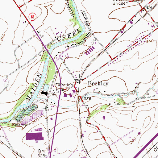 Topographic Map of Berkley, PA