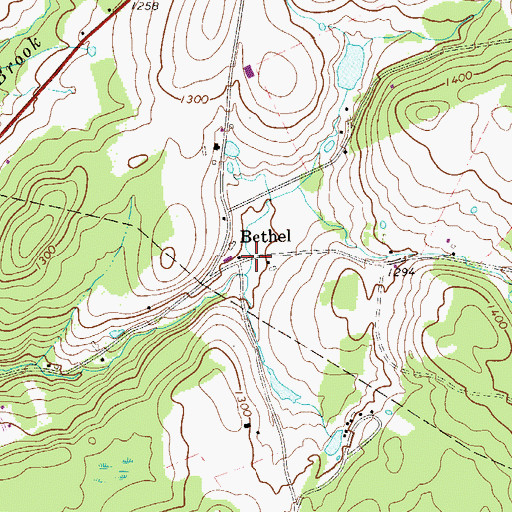 Topographic Map of Bethel, PA