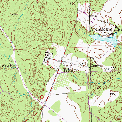 Topographic Map of Holy Trinity, AL