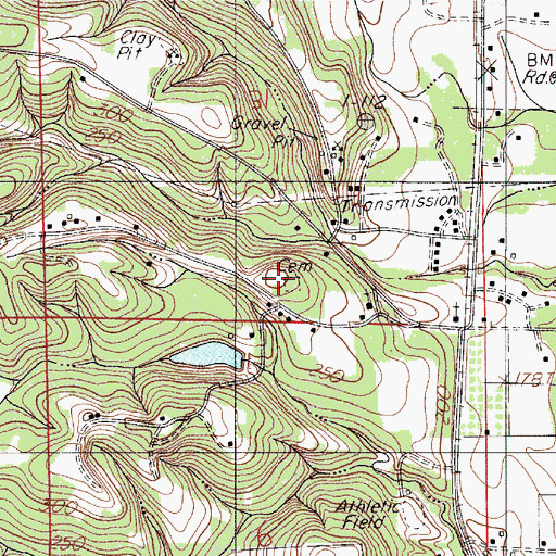 Topographic Map of Home Aid Cemetery, AL