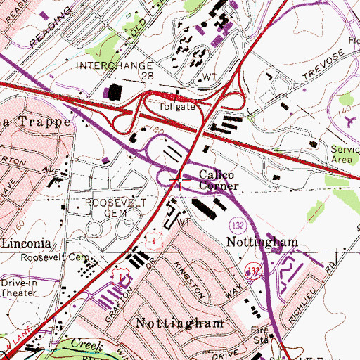 Topographic Map of Calico Corner, PA