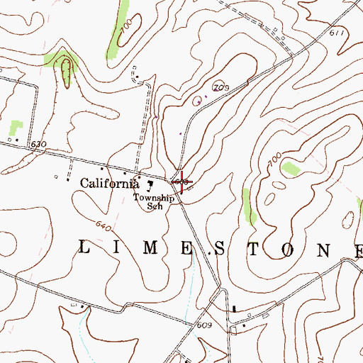 Topographic Map of California, PA
