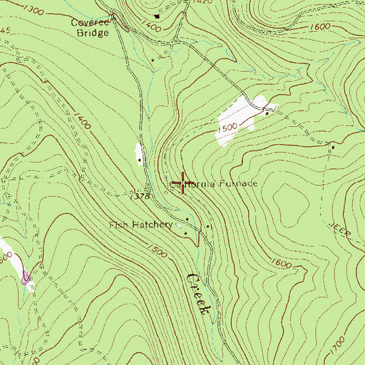 Topographic Map of California Furnace, PA