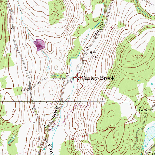 Topographic Map of Carley Brook, PA