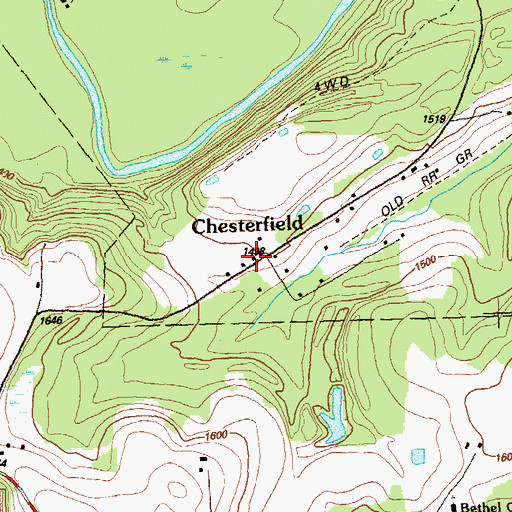 Topographic Map of Chesterfield, PA