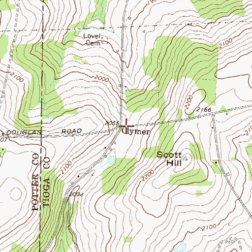 Topographic Map of Clymer, PA