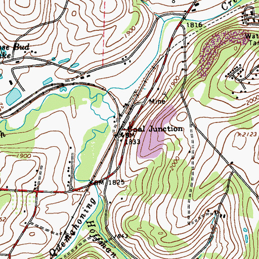 Topographic Map of Coal Junction, PA