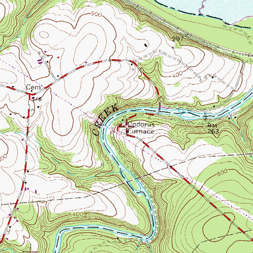 Topographic Map of Codorus Furnace, PA