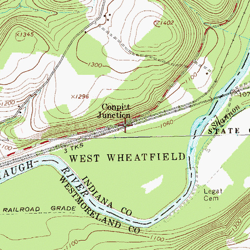 Topographic Map of Conpitt Junction, PA