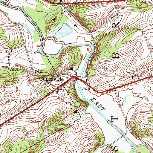 Topographic Map of Copesville, PA