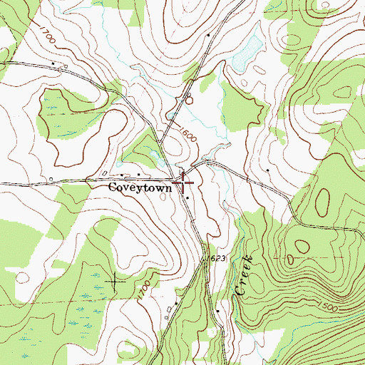 Topographic Map of Coveytown, PA