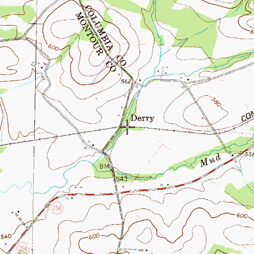 Topographic Map of Derry, PA