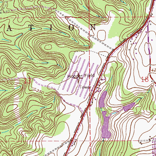 Topographic Map of Hooper Field, AL