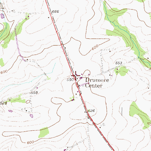 Topographic Map of Drumore Center, PA