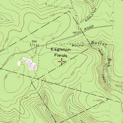 Topographic Map of Eagleton Fields, PA