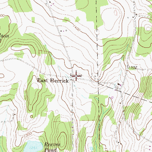 Topographic Map of East Herrick, PA