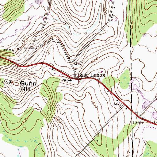Topographic Map of East Lenox, PA