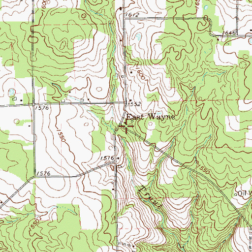 Topographic Map of East Wayne, PA