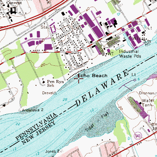 Topographic Map of Echo Reach, PA