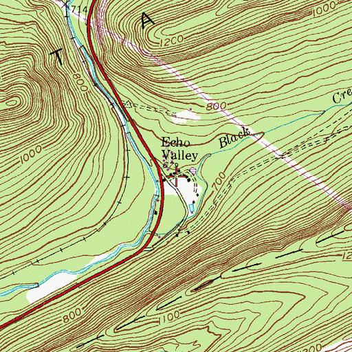 Topographic Map of Echo Valley, PA