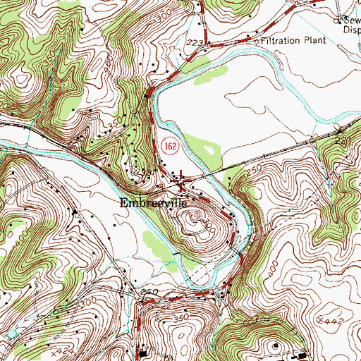 Topographic Map of Embreeville, PA